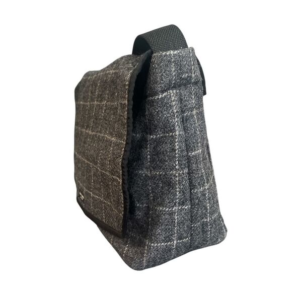 Vintage Kate Spade Gray Wool Crossbody Messenger Bag Travel - Picture 2 of 6